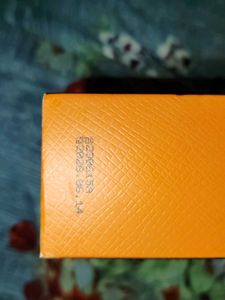 Orange Box Clutch with Gold Chain