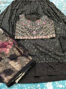 🩶 Grey colour Lahenga 🩶