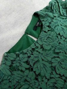 Green Lace Detail Top