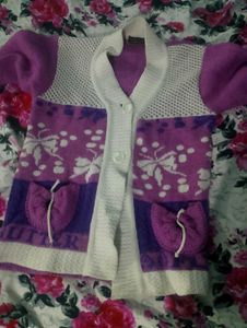 Cute Purple Kids Cardigan