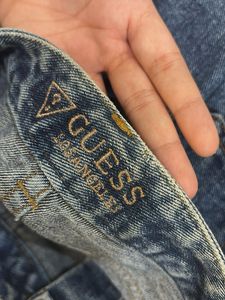 authentic GUESS Button Down Denim Skirt