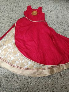 New Kids Frock With Sleeve Fabric