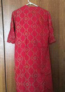 Elegant Red Printed Kurta