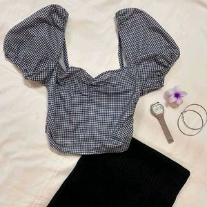 Gingham Sweetheart Top