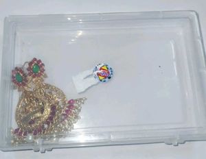 Gold-Tone Lakshmi Earrings