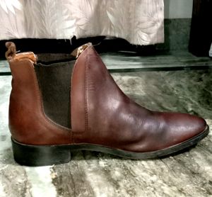 Coffee Brown Laceless Boots