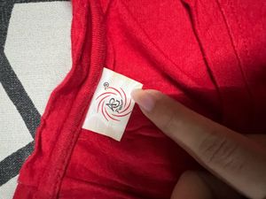 Red Full Sleeves Top For Girls