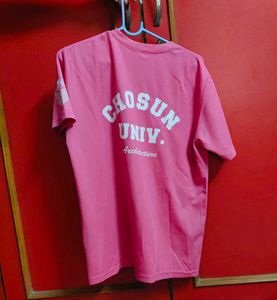 Pink T-shirt With Backprint