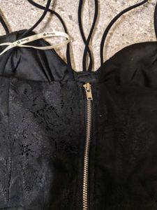 Black Lacey Punk Bralete Top