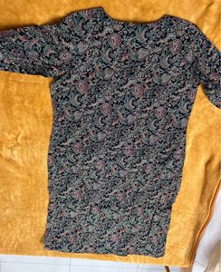 Black Printed Kurta