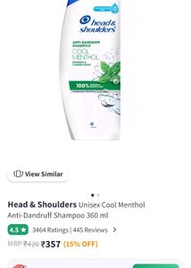 Head &amp;Shoulders Cool Menthol Anti Dandruff Shampoo