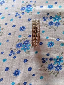 Pearl & Rhinestone Bangle Bracelet