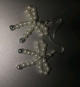 Pearl Bow Earring Coquette Design