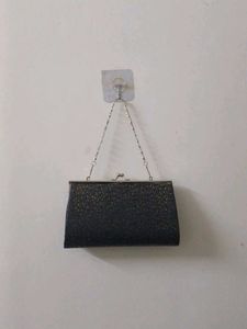 Evening Clutch Black &Gold textured