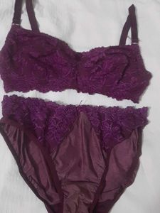 Purple Lace Bra