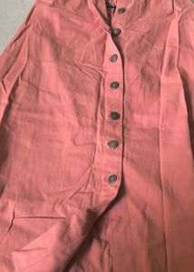 Vintage Button-Front Midi Skirt