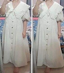 BEIGE COTTAGE CORE MAXI DRESS