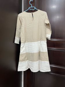 AND White Biege Dress