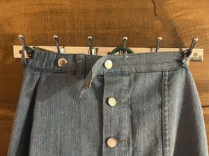 Denim A-line Midi skirt
