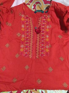 Avaasa Orange Kurta