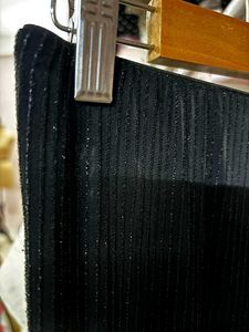 Women Striped Black Pant