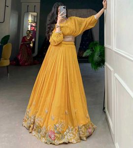 Beautiful Yellow Cord Set Lehenga💗
