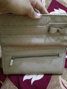 Elegant Wallet with Bow Detail