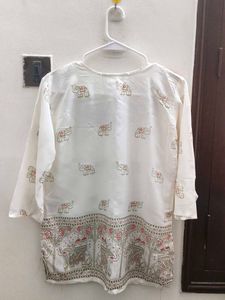 Elegant Elephant Print Kurti Top
