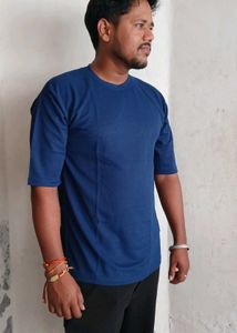 👕Premium Navy Blue Half Sleeve T-Shirt for Men👍