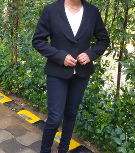 black formal blazer,