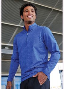 Sport-Tek Blue Long Sleeve Zip T Shirt