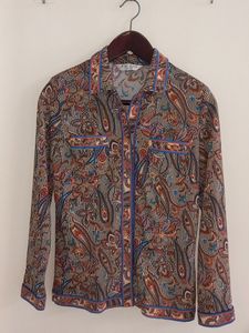 Full Sleeves Multicolored  Shirt With Diamond Work