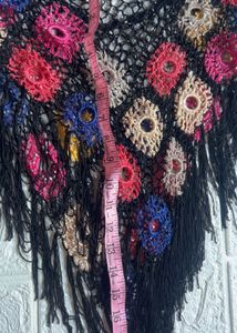 Crochet Poncho / Cape with Fringe