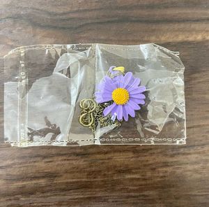 Purple Daisy Pendant Necklace