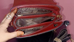 Toniq Maroon Quilted Handbag
