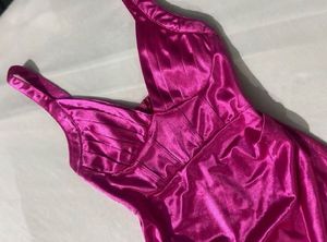 Fushia Pink Corset Bodycon Dress