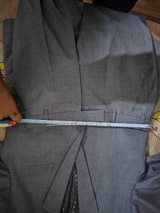 Men Gray Coat-Pat Set