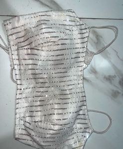 Beautiful Padded White Backless Blouse