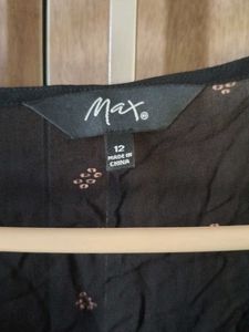MAX Black Midi Dress with Long Sleeves