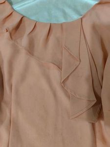 Peach Ruffle Top