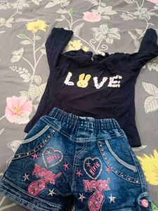 Top And Short For Babygirl