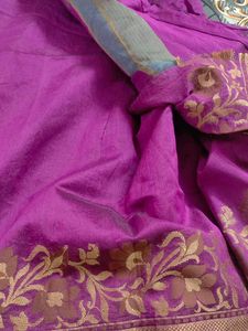 Purple Floral Saree