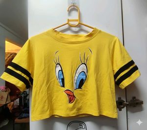 Tweety Bird Graphic Crop Top
