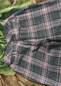 Plaid Flare Trousers