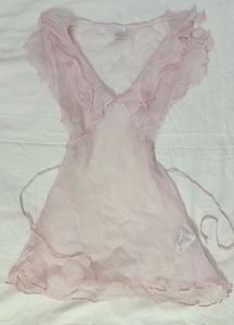 bubblegum mesh sheer top