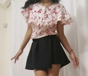 Floral Ruffle Top