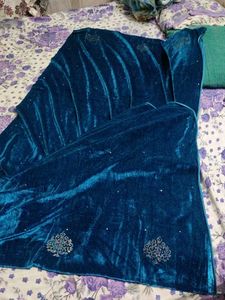 Teal Velvet dress materials