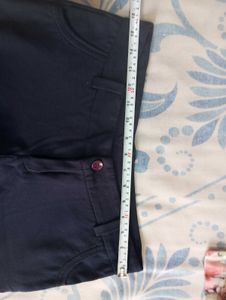 Navy Blue Slim Fit Pants