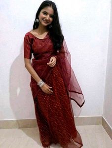 Maroon Glitter Lehenga Choli ✨