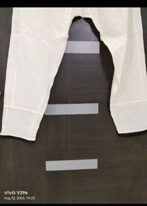 Off white kurta pant dupatta set